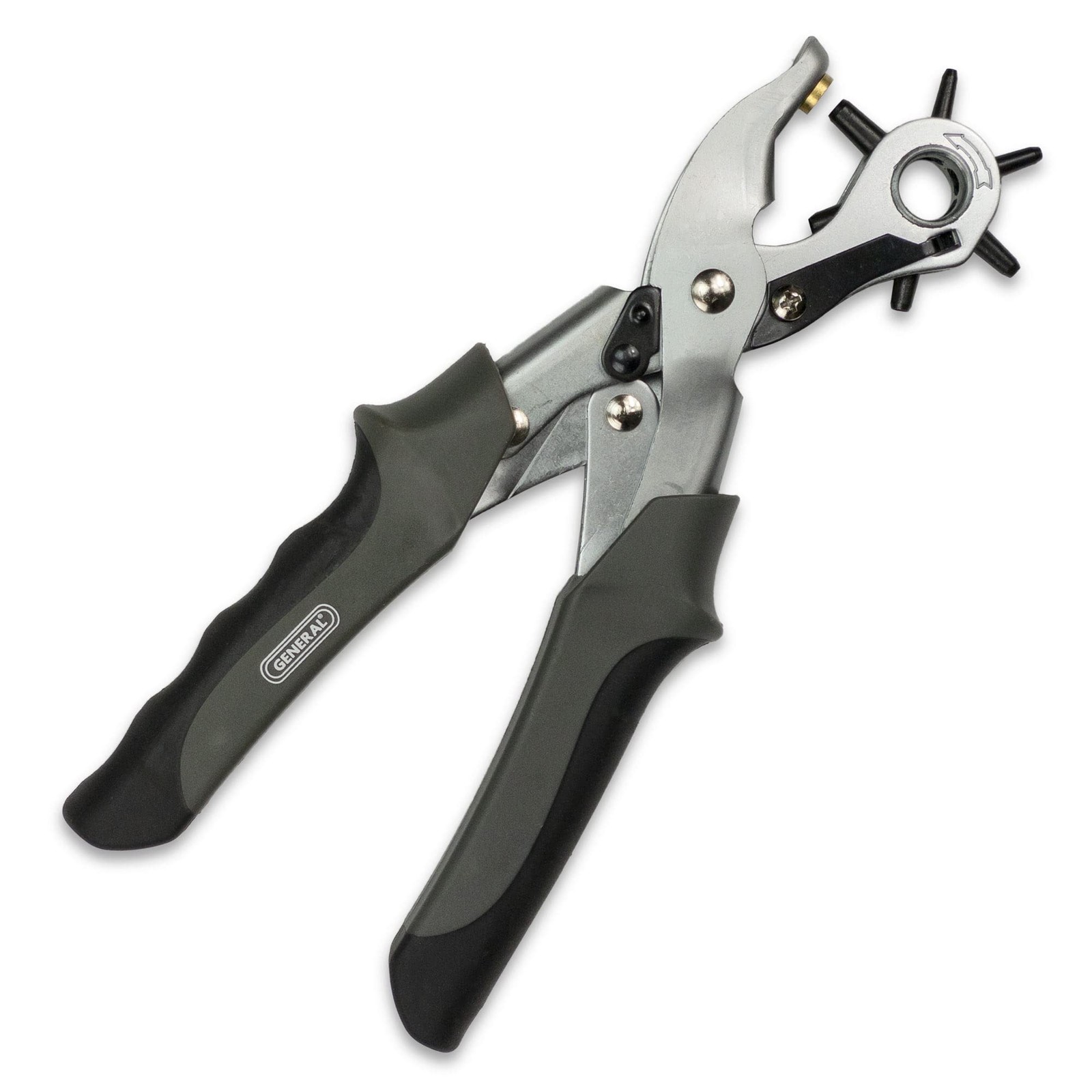 Revolving Punch Pliers 73 - 6 Multi-Hole Sizes For Leather, Rubber, & Plastic...