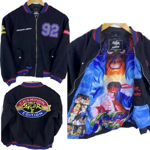 SupeRare Street Fighter 2 Champion Edition Varsity Jacket Capcom Fits Medium 92 - product listing photo