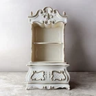 Vtg Ivory w Gold Hutch Dollhouse Furniture French Provincial Barbie “Suzy Goose”