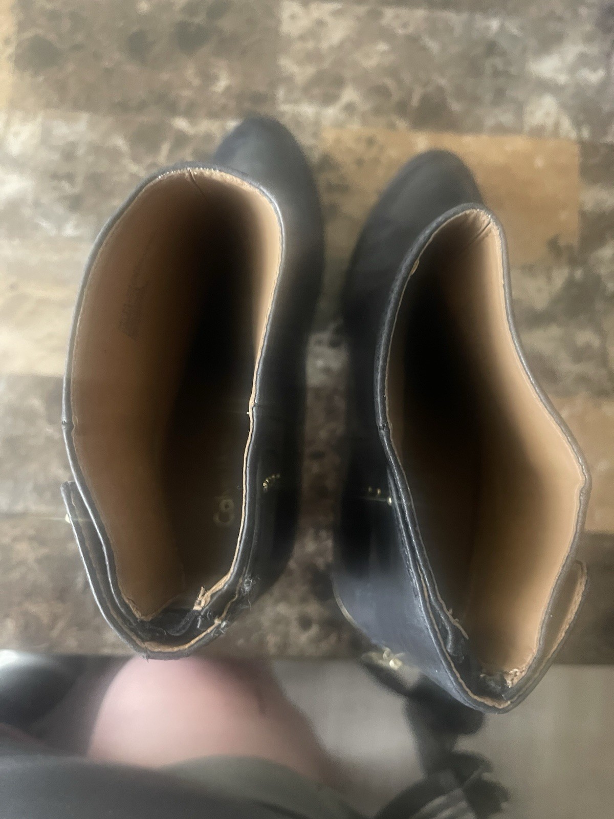 Calvin Klein's Black Leather Palisa Stiletto Heel Studded Ankle Booties Size 7.5 thumbnail 22