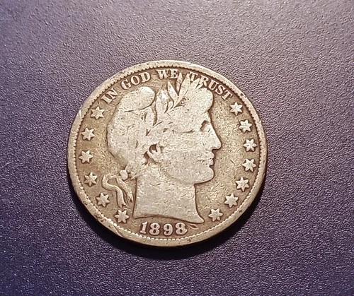 VG 1898-P Barber Half Dollar