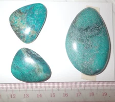 Turquoise Stone Flat Free Form Cabochon 144.5 Carat 3 pieces 28.9 gram Lot A