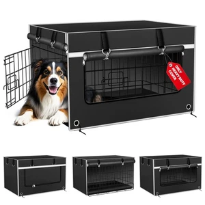 Dog Crate Cover 42 Inch Heavy-Duty 1680D Fabric - Insulated & Chew-Proof