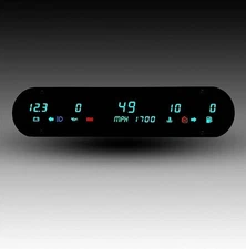 INTELLITRONIX 5 Gauge Universal Digital Gauge Cluster TEAL LED DP10001T USA Made