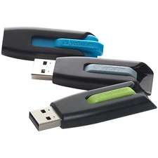 Verbatim Americas Llc 99126 Store 'N' Go V3 Usb 3.0 Flash Drive 16Gb 3/Pk Blue