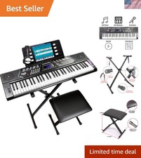 Complete 61-Key Piano Super Kit: Includes Bench, Headphones, Teaching Modes