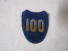 MILITARY PATCH US ARMY COLORED SEW ON WW2 ERA NO GLOW 100TH INFANTRY DIVISION