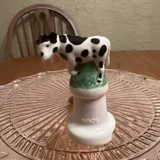 Milton Brook Wade Stoke On Trent Black/white Cow Pie Funnel Wade Pie Vent Bird