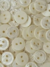 SIZE 20L - 1/2", VARIEGATED BUTTON, EGGSHELL, 1 GROSS, SHINY FINISH