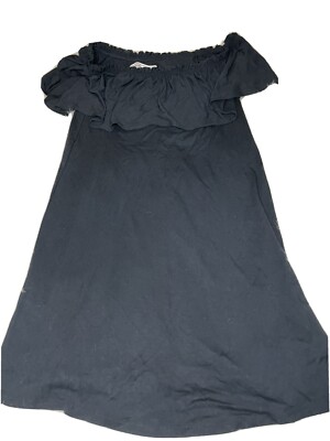 abercrombie black ruffle dress Abercrombie & Fitch + Draped Ruffle Maxi Dress