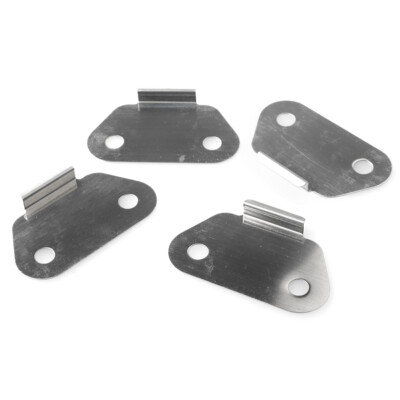 4 Pieces Chrome Saddlebag Lid Wear Plates Strike Plates for Harley