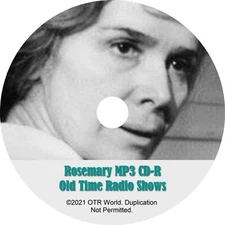 Rosemary OTR OTRS Old Time Radio Shows MP3 On CD-R 4 Episodes