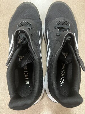 ADIDAS DURAMO SL C UNISEX KIDS BLACK/WHITE WITH PINK SOLES SIZE YOUTH  CUTE