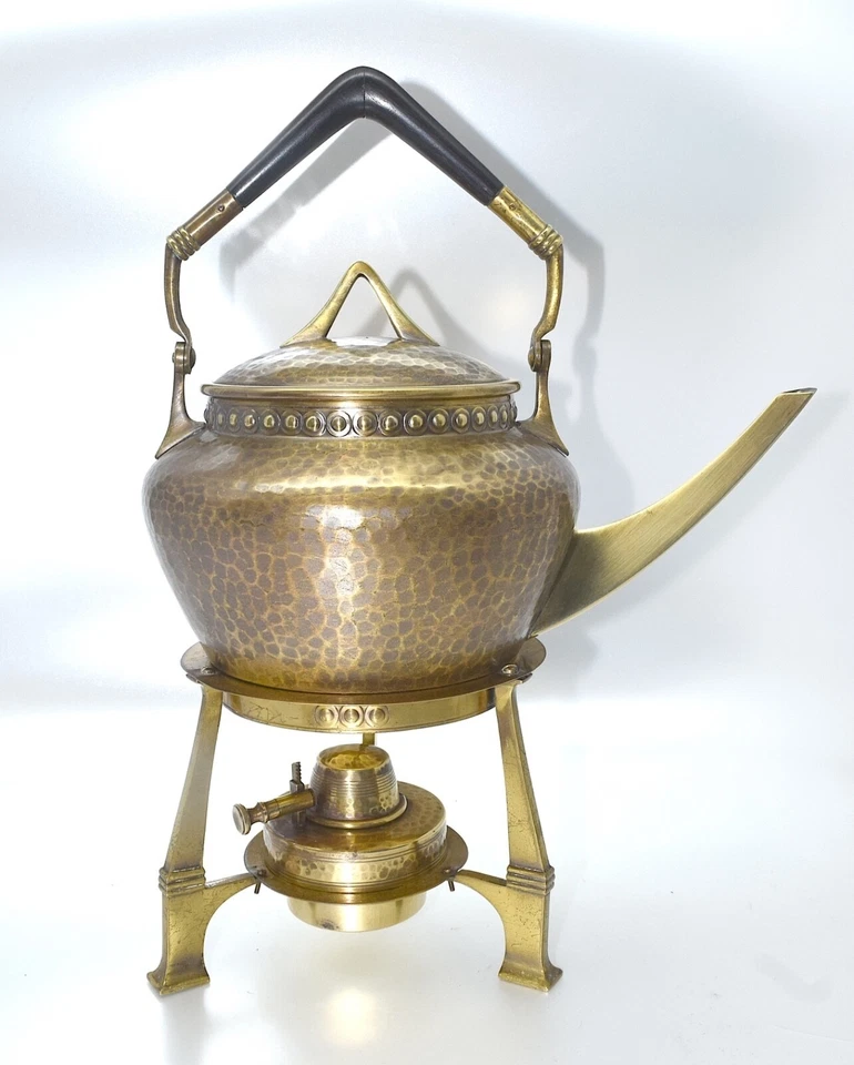 WMF Wasserkessel Teekessel mit Rechaud Jugendstil /art deco 1909 Ebenholz - Bild 2 von 4