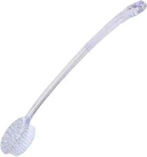 Aquasentials Exfoliating Bath Brush (15.5in) (Clear Handle) Green