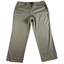Talbots Womens Heritage Pants Sz 16P Check High Rise Slash Pockets Straight