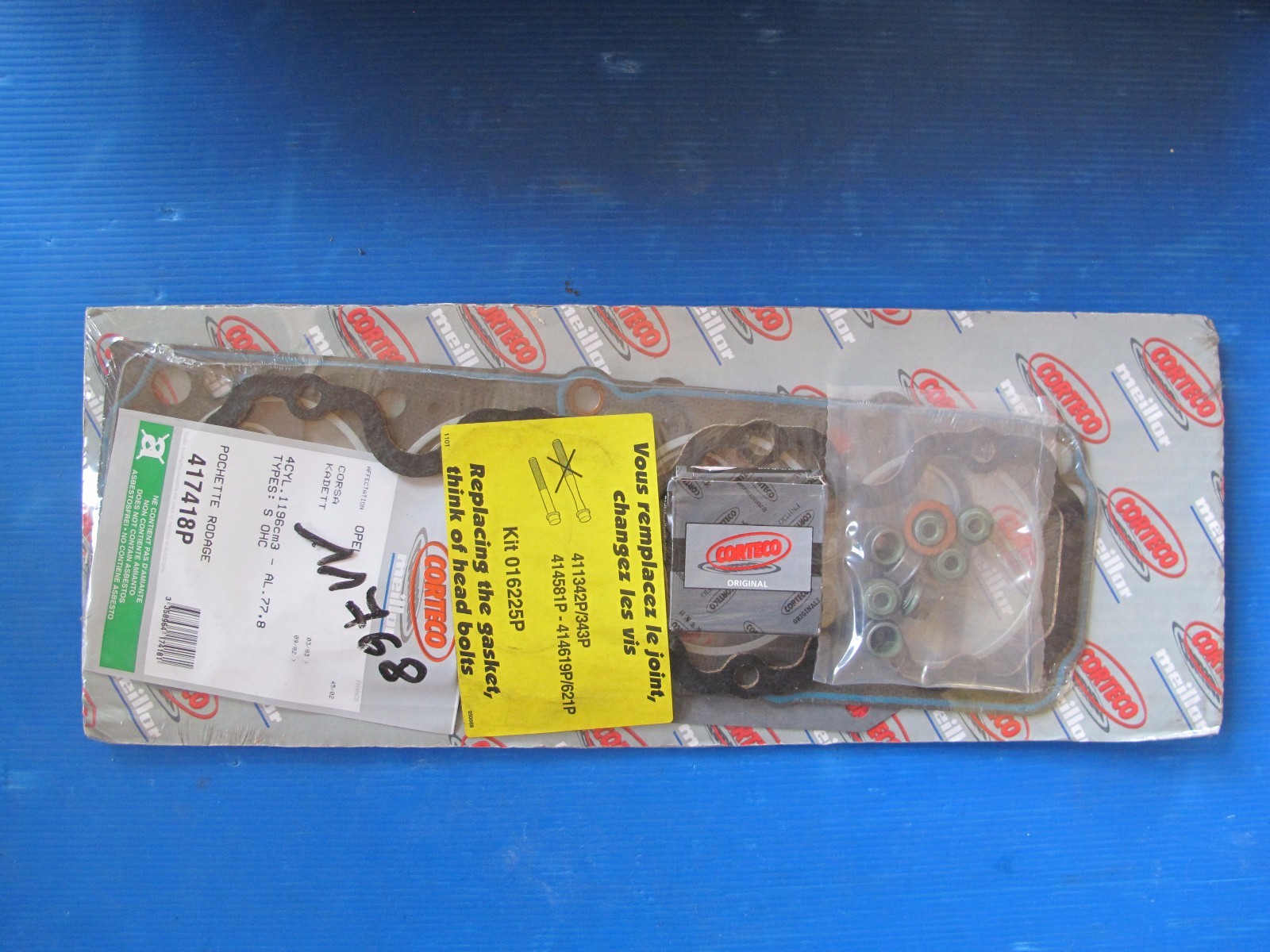 Pochette de joints haut moteur Corteco Opel Corsa résout les fuites de compression