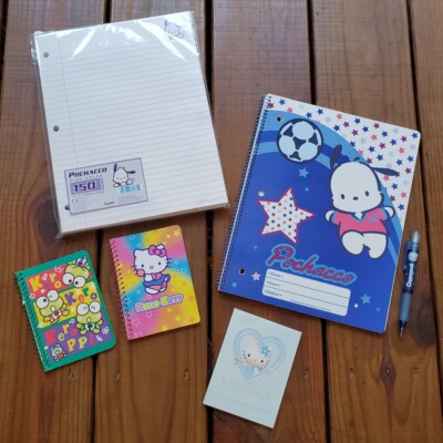 Vintage 2001 Y2k Sanrio Pochacco Hello Kitty Paper Notebook Bundle