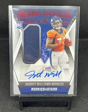 Javonte Williams 2021 Rookies & Stars Freshman Orientation auto jersey 65/99