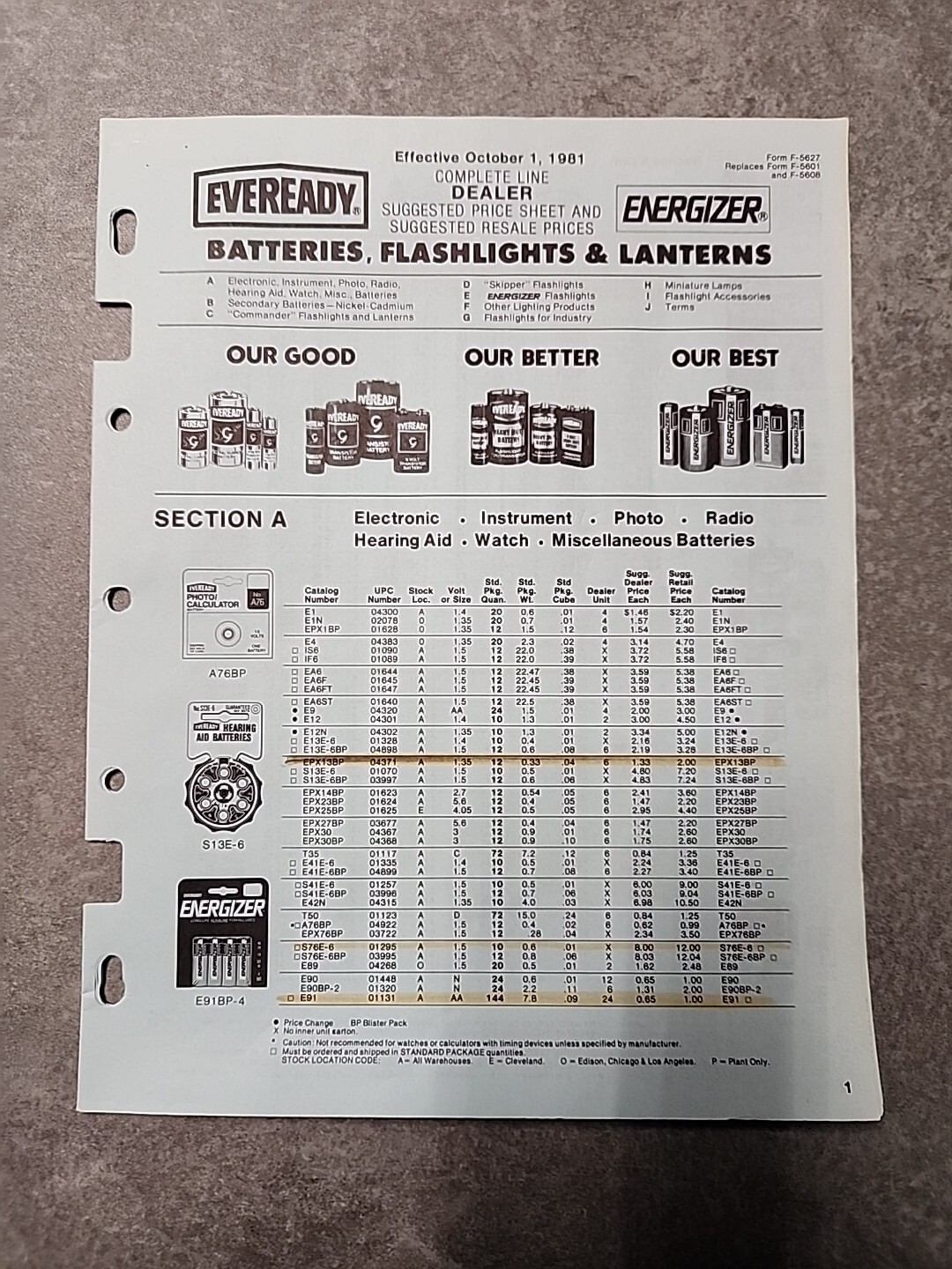 Eveready Batteries Flashlights And Lanterns Complete Line Dealer Price Sheet (4)-image