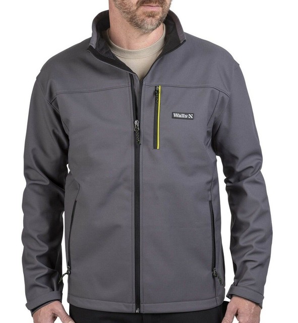 NWT WALLS Men's RIPSTOP SOFTSHELL STRETCH FULL ZIP Gray JACKET L eBay