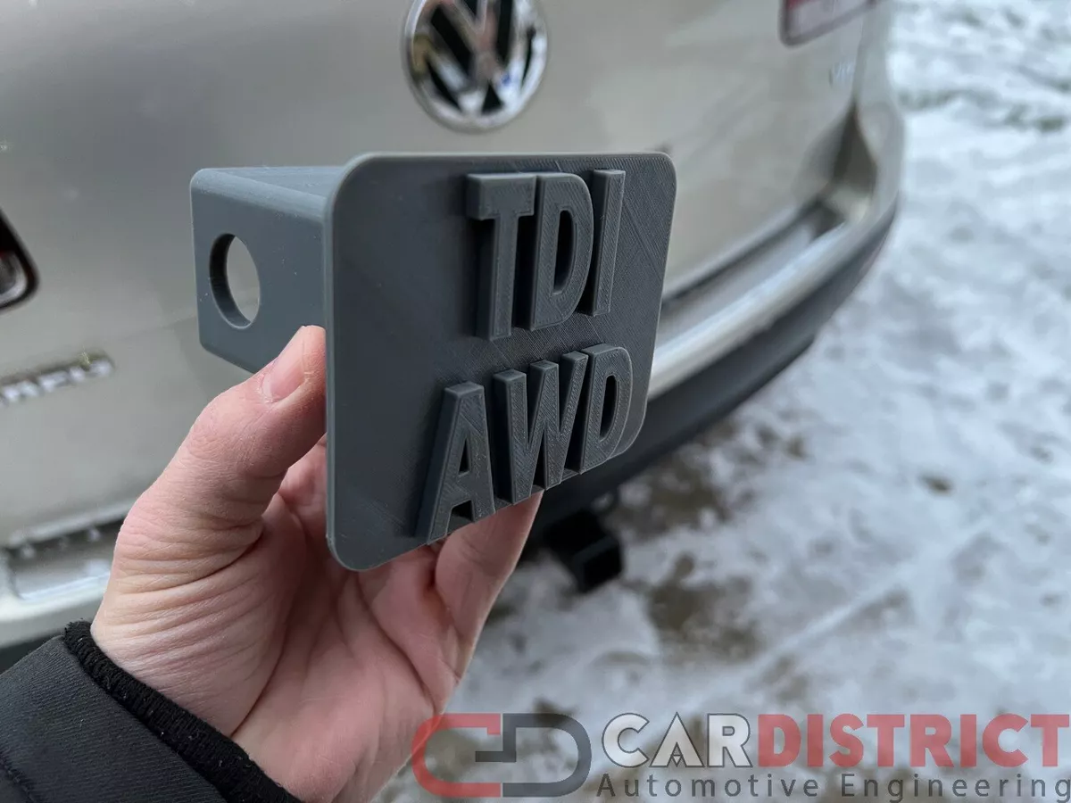 Tow Hitch Cover TDI AWD Volkswagen VW Tiguan Touareg Atlas ID4 4WD