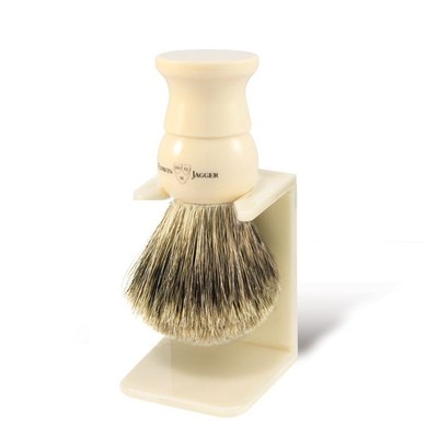 Edwin Jagger Imitation Ivory, Medium, Synthetic Fill Shaving Brush (1EJ287SDS)