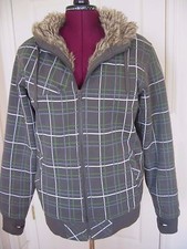 Ladies Winter Jacket~m~empyre~hood~zip~fur~80% Cotton~20%poly~bust 45"~28" Long
