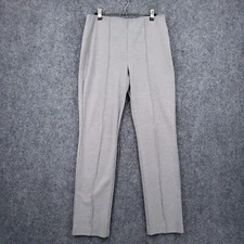 Chicos Pants Womens 0 4 Gray Striaght Pleated Dress Pant Mid Rise