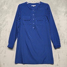 Gap Dress Womens Extra Small Blue Black Polka Dot Deborah Pocket Lightweight