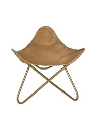 Leder Schmetterling Sessel Fußhocker Rest Faltbar Stuhl Lounge Akzent Neu