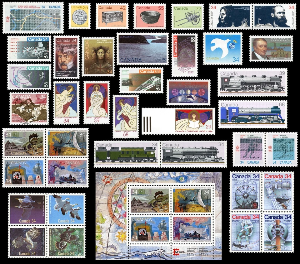 Colecciones anuales de Canadá: 1986 a 1999, (eliminado del libro), años completos Foto 4 de 4