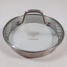 Calphalon 7’’ Inch Strainer Glass & Stainless Steel Replacement Lid Only