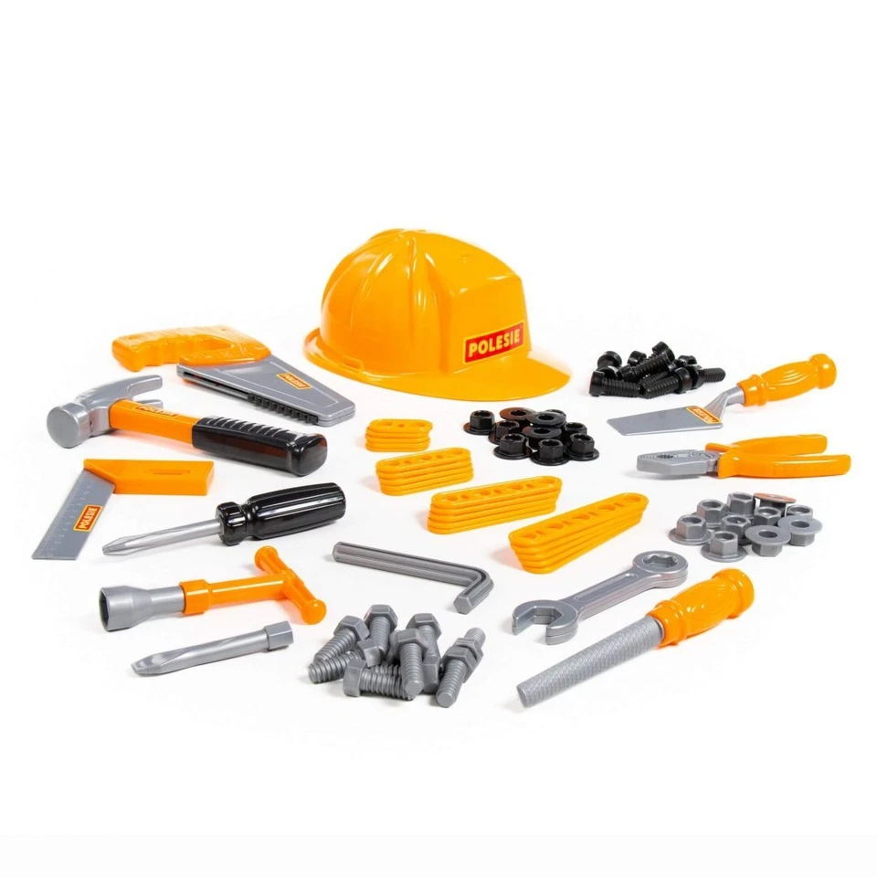 WADER 74-tlg. Konstruktionsset mit Werkzeugen Konstruktionsspielzeug Baukasten - Bild 2 von 2