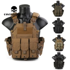 Emersongear 094K Tactical Vest ROC Plate Carrier Mag Pouch Molle Airsoft Hunting