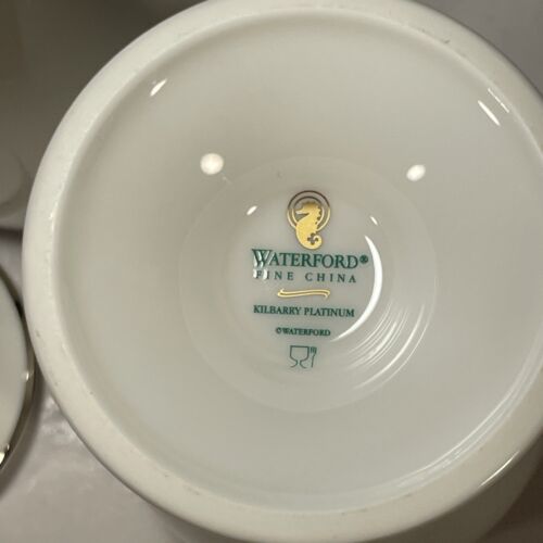 Waterford KILBARRY PLATINUM Sugar & Creamer Bone China Discontinued Pattern - Picture 14 of 16