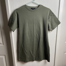 Forever 21 T-Shirt Dress Women’s Small Olive Green Short Sleeve Mini Knit Dress