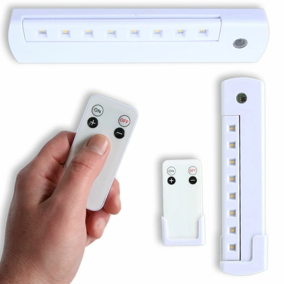 GRUNDIG Lampe 8 SMD LED Fernbedienung 180° schwenkbare dimmbare Unterbau Leuchte