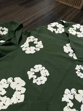 Denim Tears Cotton Wreath Hoodie Green Large