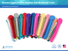 Dental Orthodontic Braces Ligature Ties Elastic Rubber Bands Mixed Color ARTMAN