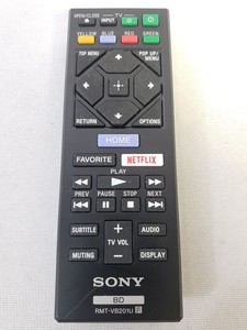 Genuine Sony Rmt Vb1u Blu Ray Dvd Player Remote Control With Netflix Button Ebay