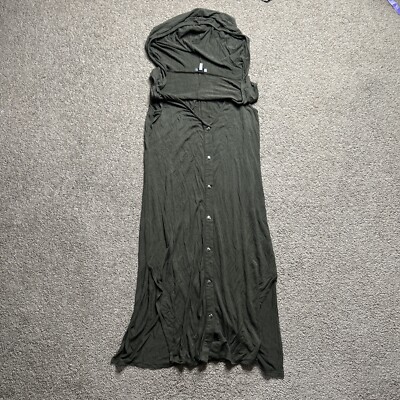 Women's Small Tobi Army Green Button-Up Hooded Dress | eBay