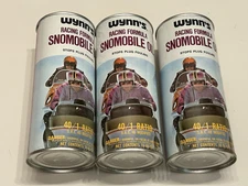 QTY 3 - Vintage 1970's Wynn’s 1 Pint 16 Oz Snowmobile Oil Can FULL - Pull Tab