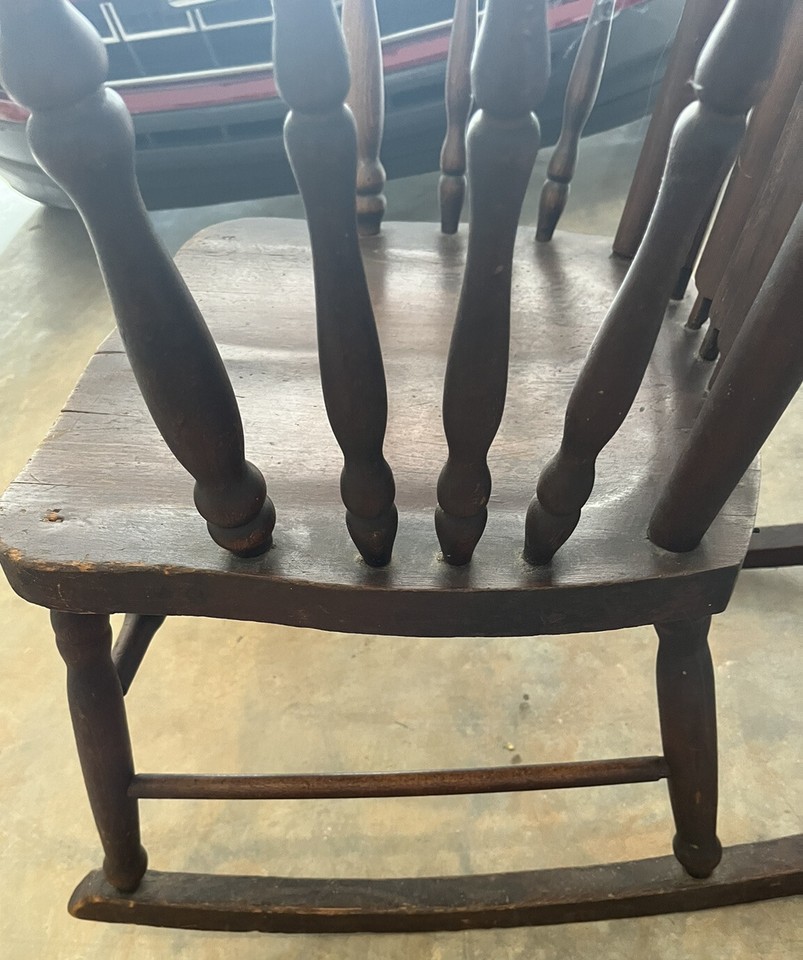 Antique Civil War Era 1860’s Wood Porch Rocking Chair Good Shape ...