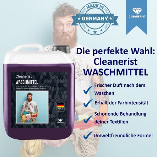 5x5 L Flüssigwaschmittel BLACK DIAMOND schwarze & dunkle Waschpulver Waschgel - Bild 3 von 6