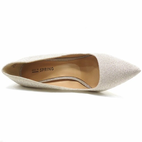 🌺 NEW Call It Spring Agrirewiel Silver Pointy Toe High Heel Pumps Size 7.5 M 🌺 - Picture 4 of 6