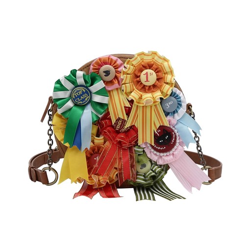 Vendula London Pony Club Rosette Edition Apollo Round Crossbody Bag- BIOCOM