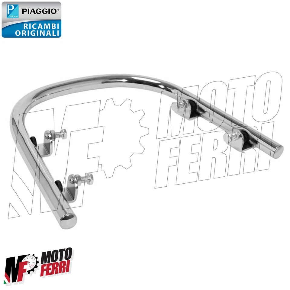MF4864 Paraurti Parafango Cromato Originale Vespa GTS 125 250 300 mod 2005/2022 - Immagine 2 di 4