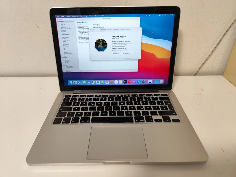 Apple MacBook Pro A1502 2014 13 Zoll , Intel Core i5 8GB Ram, 250GB SSD