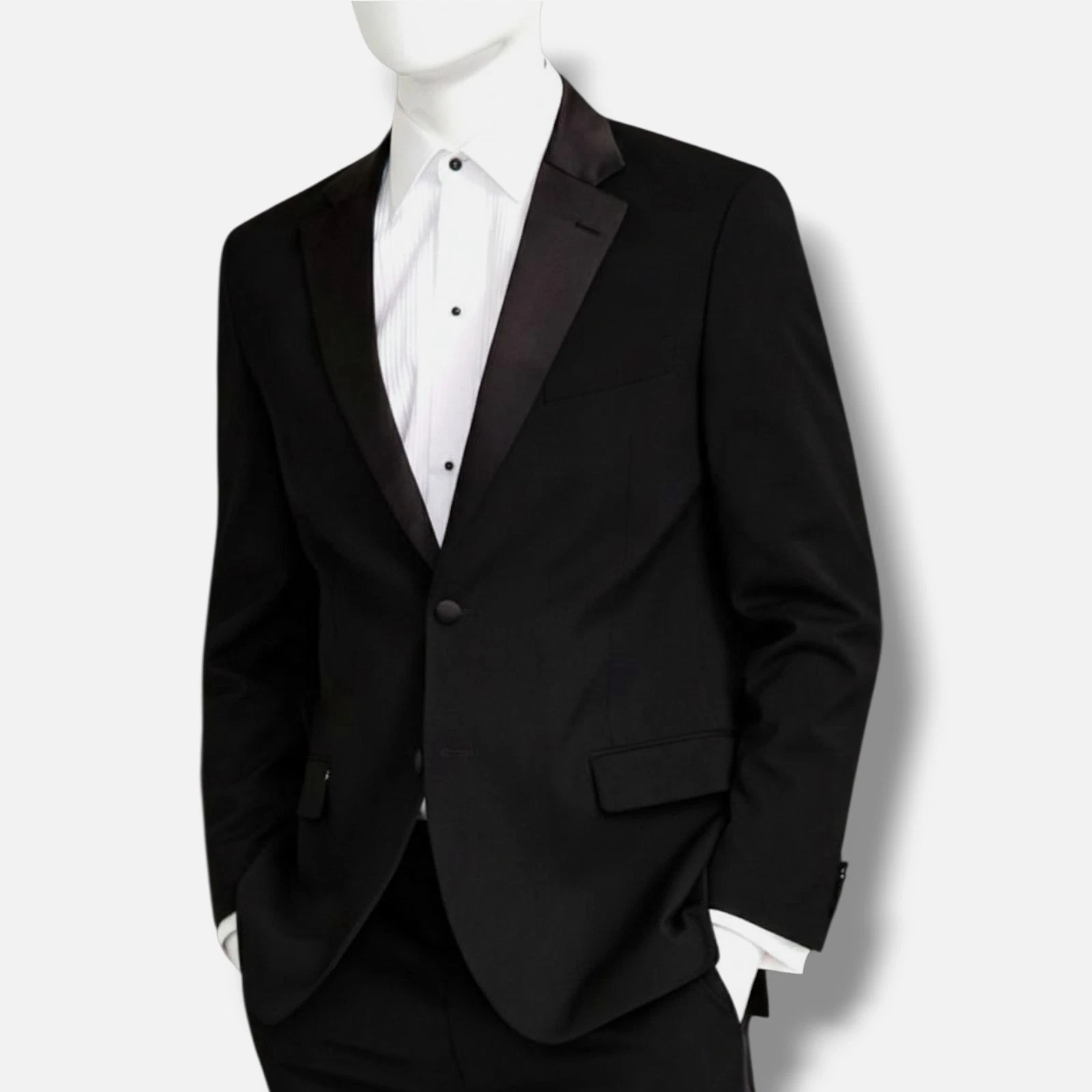 Nautica Men's Black Modern-Fit Stretch Tuxedo Suit Jacket Size 50R